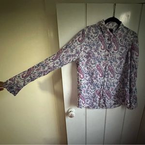 J.Crew liberty women’s button-down silk cotton shirt